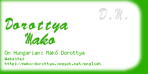dorottya mako business card