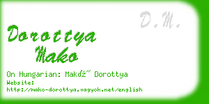 dorottya mako business card